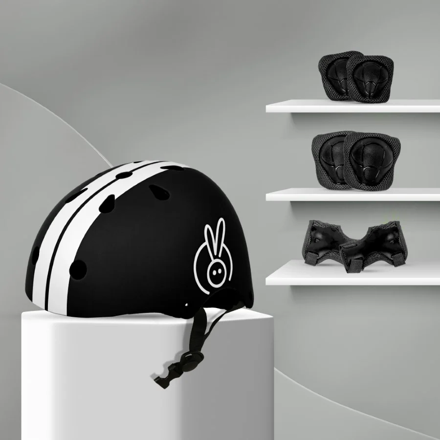 Safe Play Protective Gear Set for Kids – Helmet, Knee, Elbow & Wrist Pads (Age 3–7 Years)