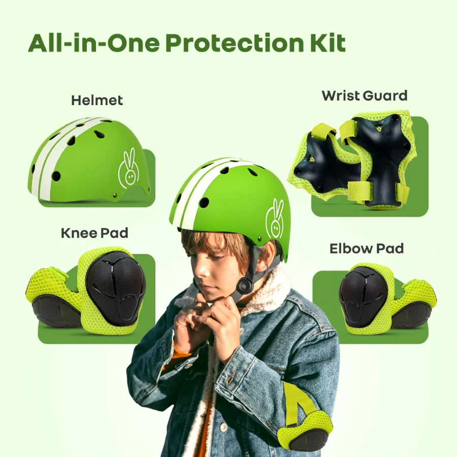 Safe Play Protective Gear Set for Kids – Helmet, Knee, Elbow & Wrist Pads (Age 3–7 Years) - Image 11