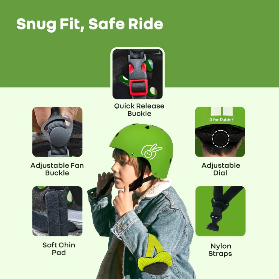 Safe Play Protective Gear Set for Kids – Helmet, Knee, Elbow & Wrist Pads (Age 3–7 Years) - Image 12