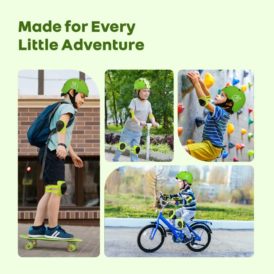 Safe Play Protective Gear Set for Kids – Helmet, Knee, Elbow & Wrist Pads (Age 3–7 Years) - Image 13