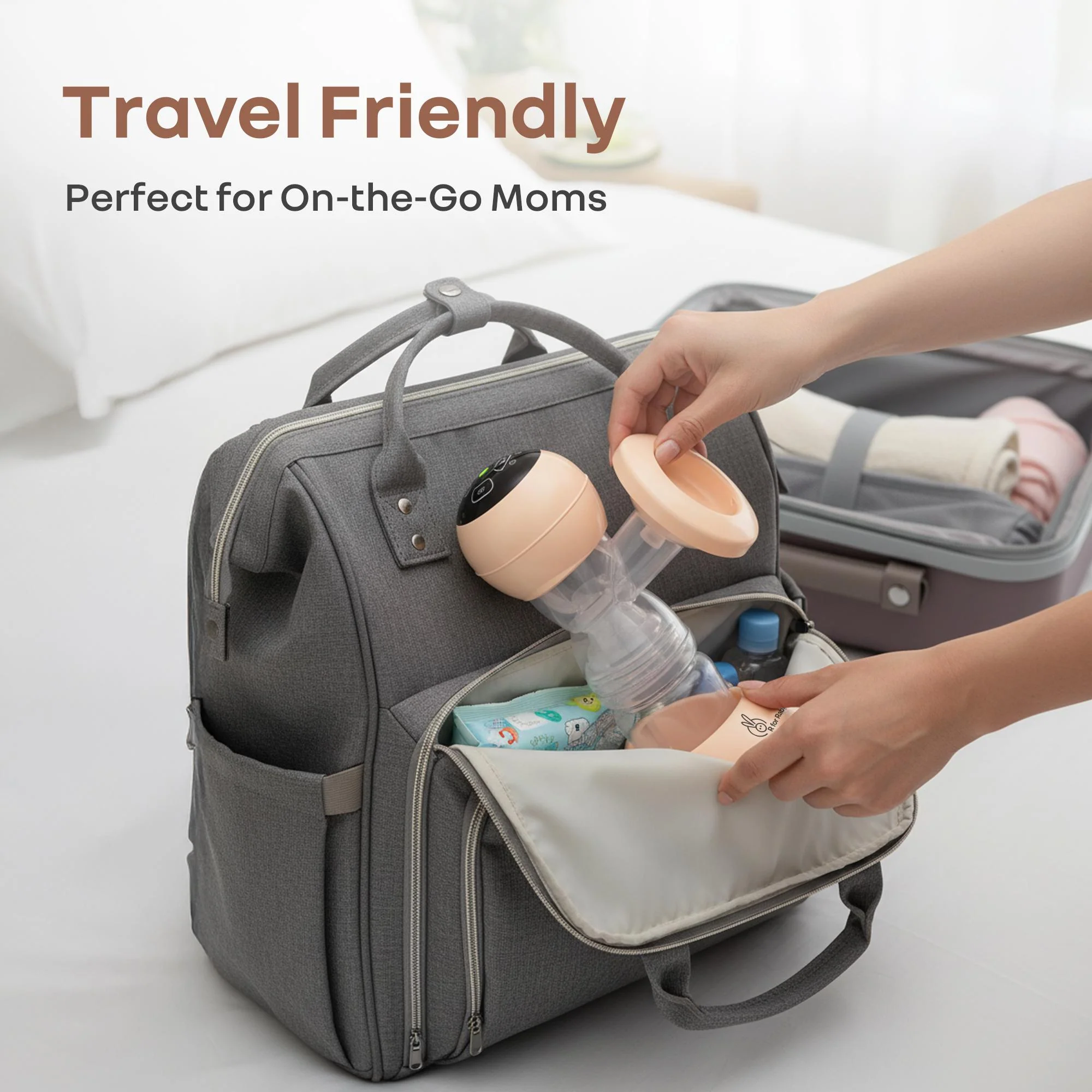 Lactella Comfort Breast Pump With Dual Modes, 9 Levels & LED Display & USB charging - Image 7