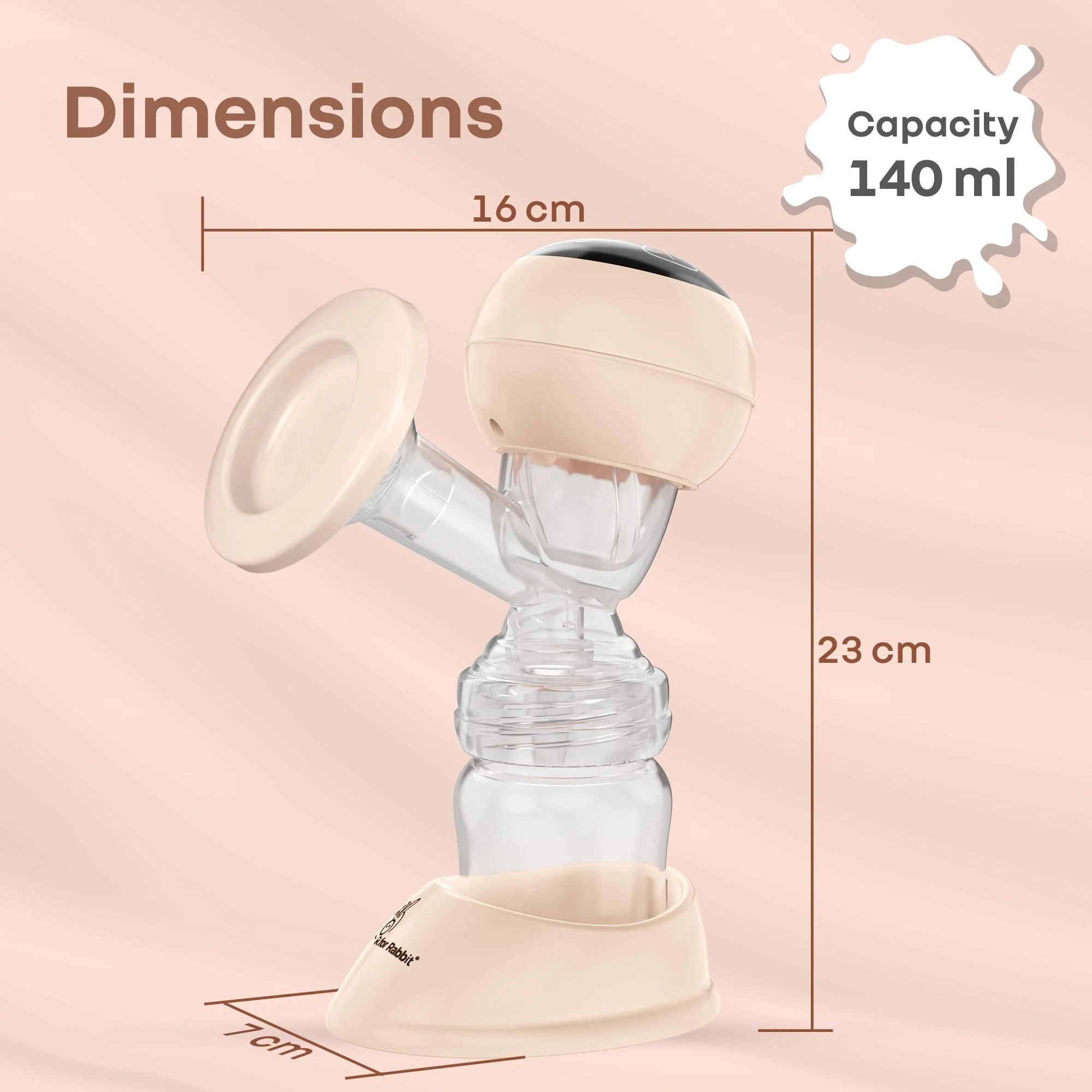 Lactella Comfort Breast Pump With Dual Modes, 9 Levels & LED Display & USB charging - Image 8