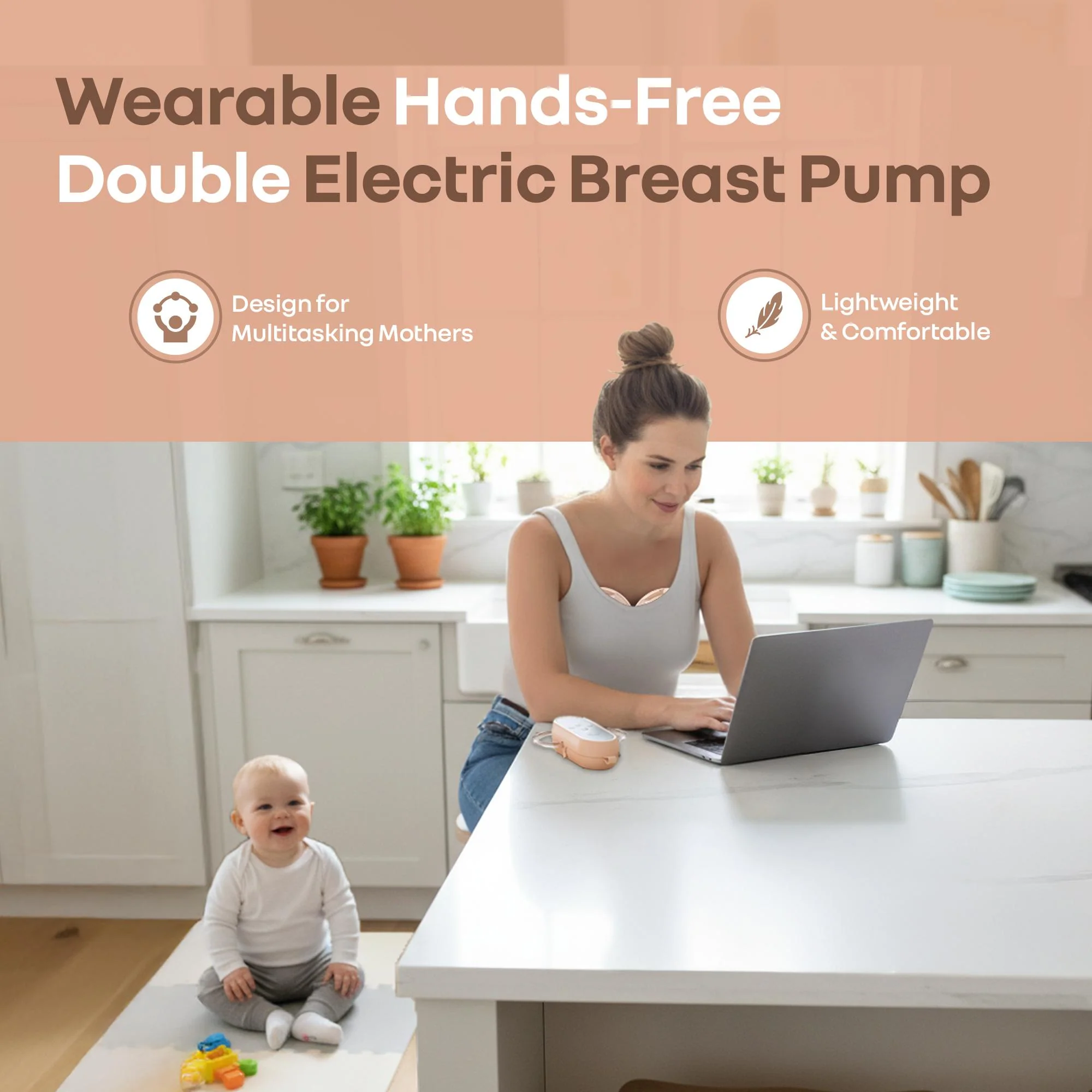 Lactella Duo Smart Breast Pump for Modern Moms With 4 modes, 9 Levels & Anti-Backflow - Image 2