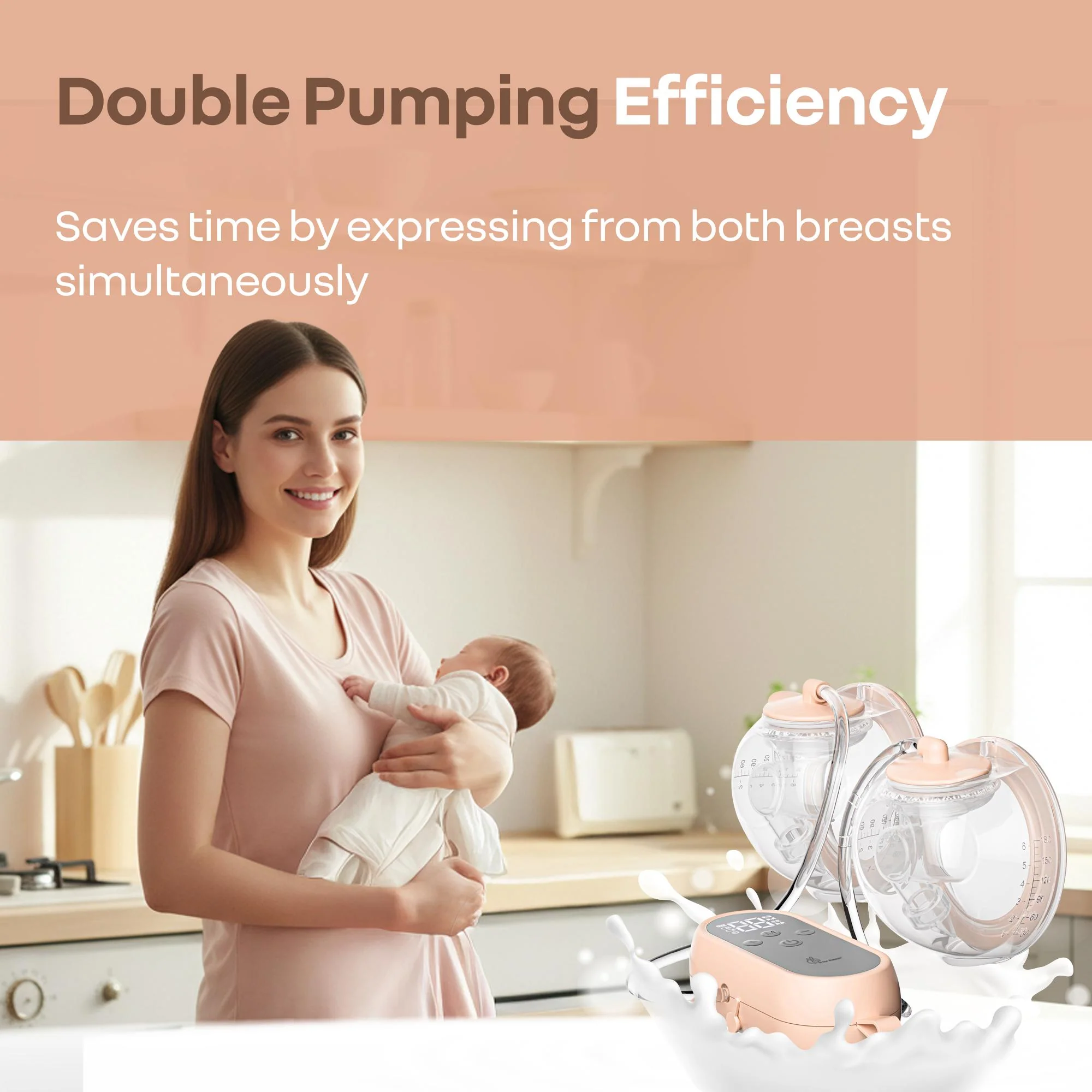 Lactella Duo Smart Breast Pump for Modern Moms With 4 modes, 9 Levels & Anti-Backflow - Image 4