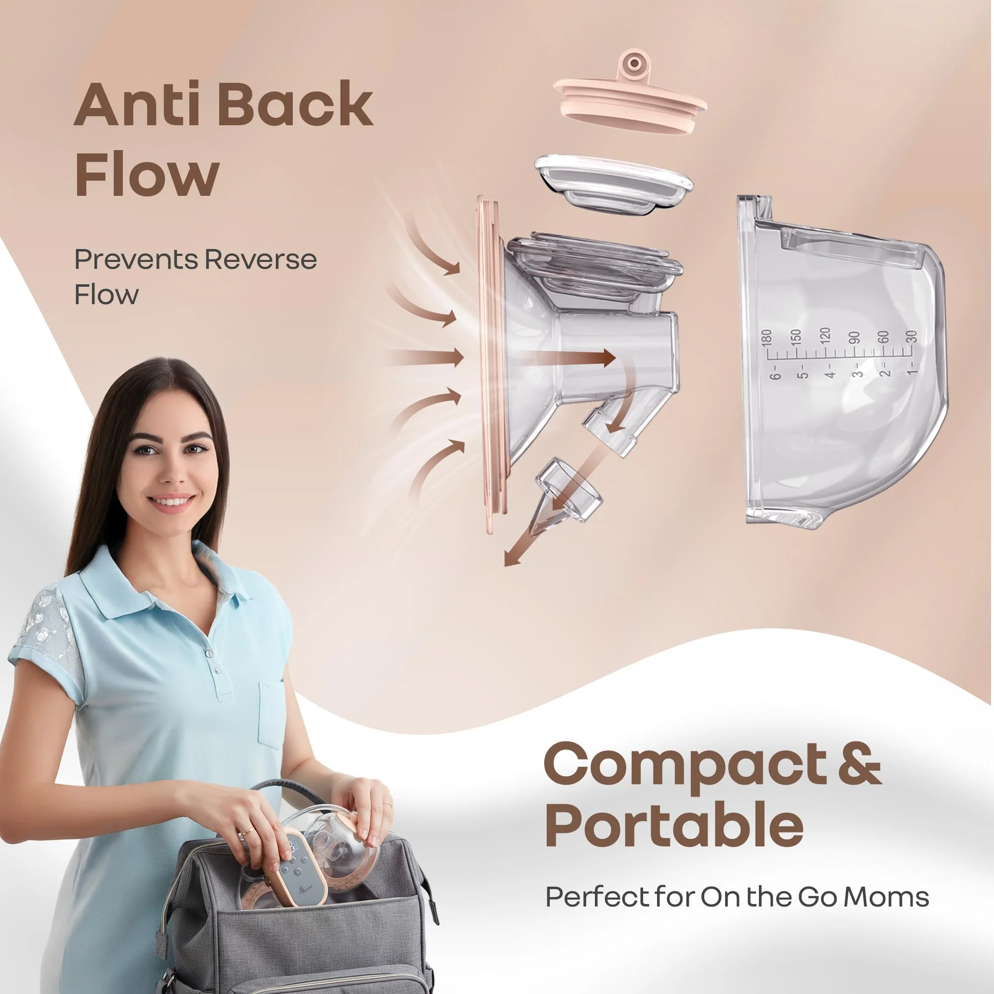 Lactella Duo Smart Breast Pump for Modern Moms With 4 modes, 9 Levels & Anti-Backflow - Image 6