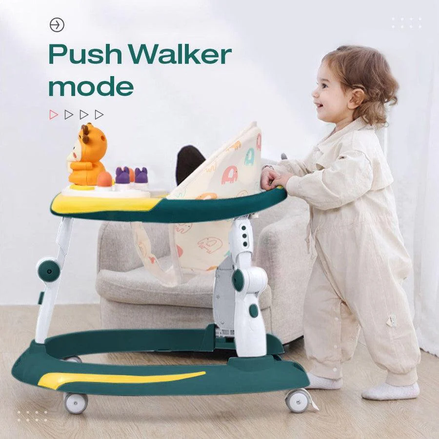 Little Feet Plus Walker - Detachable Toy Bar With Music & Light - Green Yellow - Image 4