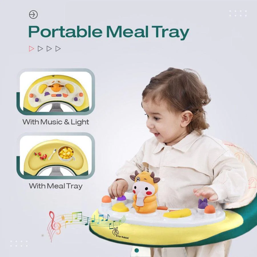 Little Feet Plus Walker - Detachable Toy Bar With Music & Light - Green Yellow - Image 6
