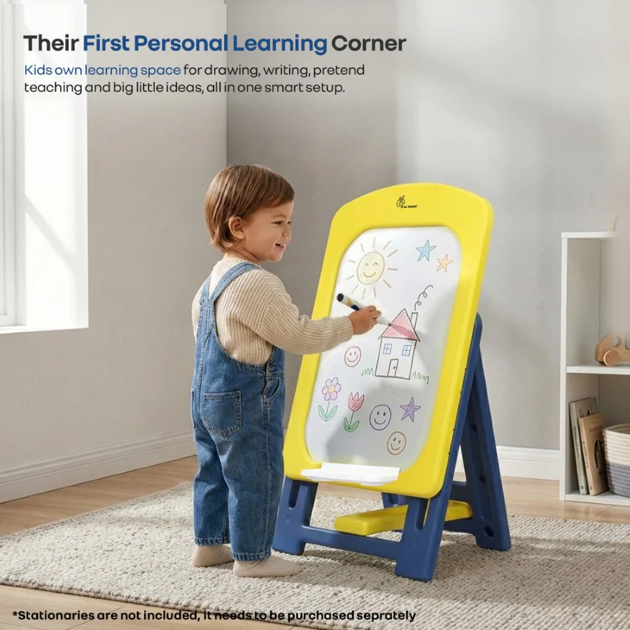 Little Genius Doodle Kids Whiteboard for Drawing & Learning – Foldable BPA Free Board with 7 Height Adjustments, Storage Tray & Stable Frame for Creative Activities (Age 3–7 Years) - Image 20