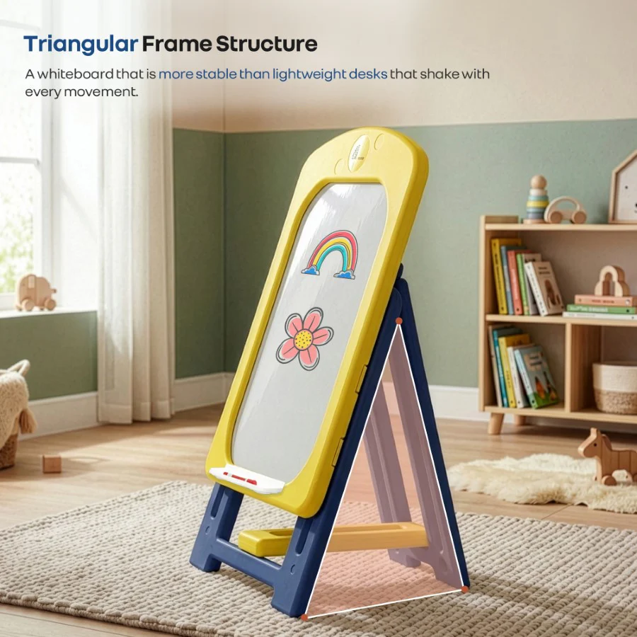 Little Genius Doodle Kids Whiteboard for Drawing & Learning – Foldable BPA Free Board with 7 Height Adjustments, Storage Tray & Stable Frame for Creative Activities (Age 3–7 Years) - Image 23