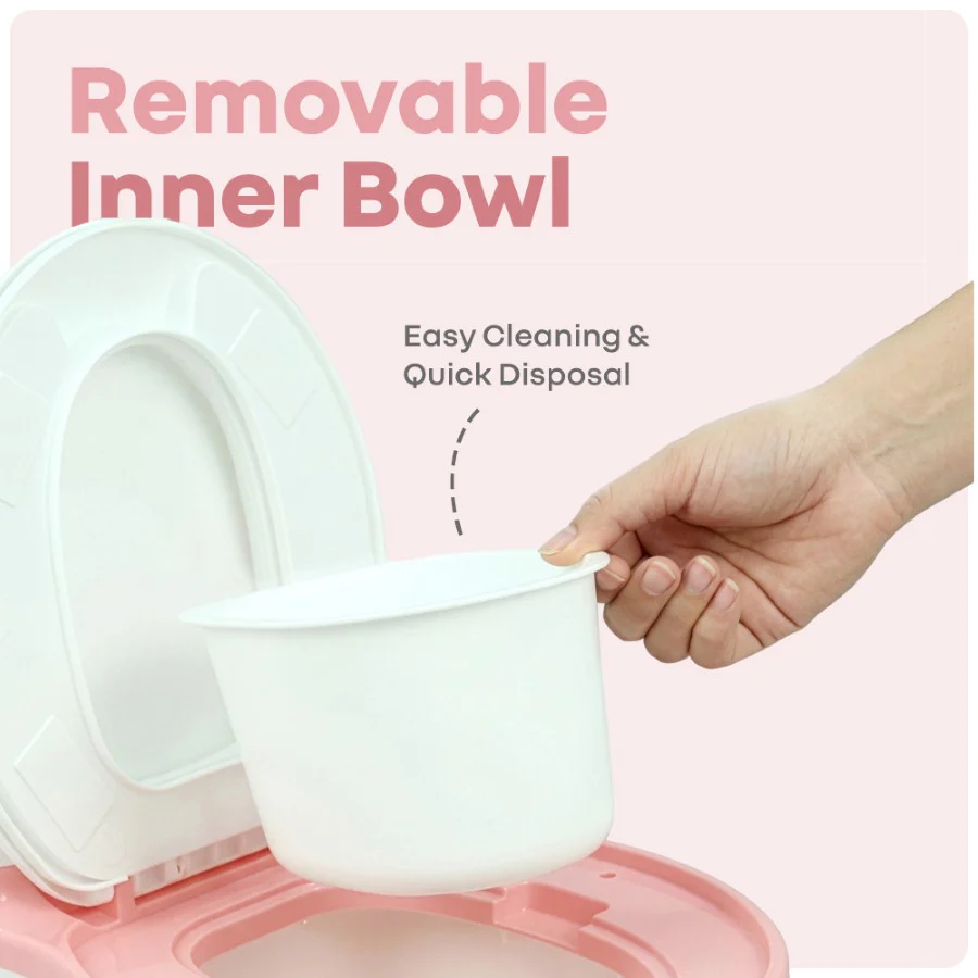 Little Grownup Tunes Musical Potty Seat For Toddlers With Cushion - Pink White - Image 7