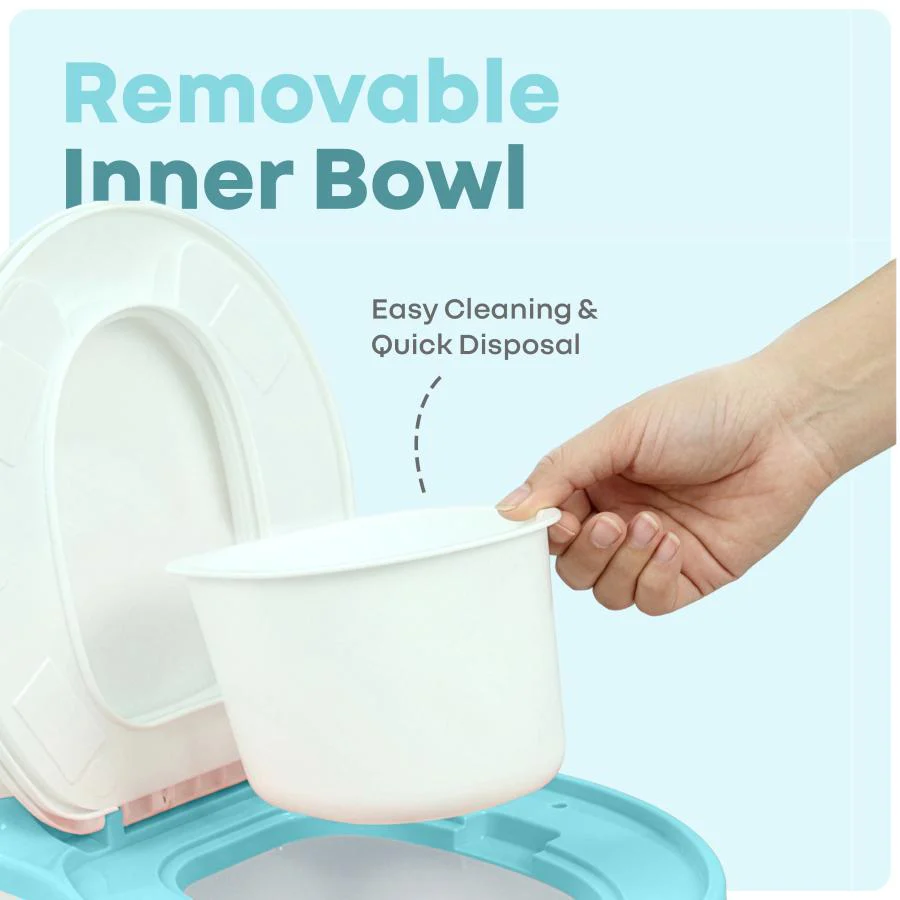 Little Grownup Tunes Musical Potty Seat For Toddlers With Cushion - Blue White - Image 7