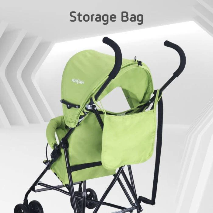 Kiddie Kingdom Buggy Stroller Fully Adjustable Canopy, Compact Umbrella Fold, Rear Brakes - Green - Image 3
