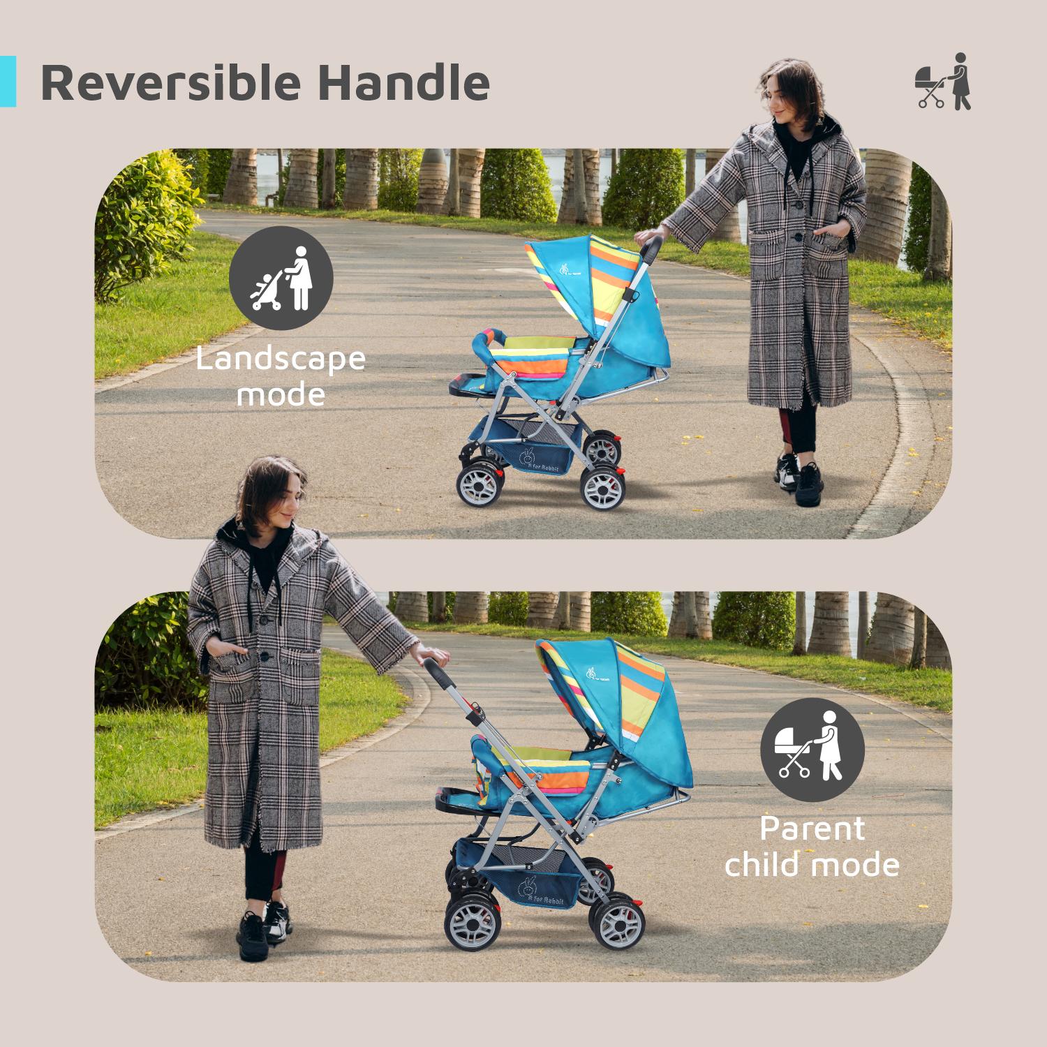 Lollipop Lite Baby Stroller With Personalized Name Plate - Multicolor - Image 3