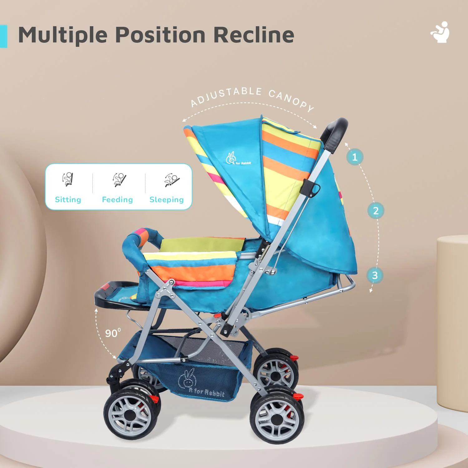 Lollipop Lite Baby Stroller With Personalized Name Plate - Multicolor - Image 5