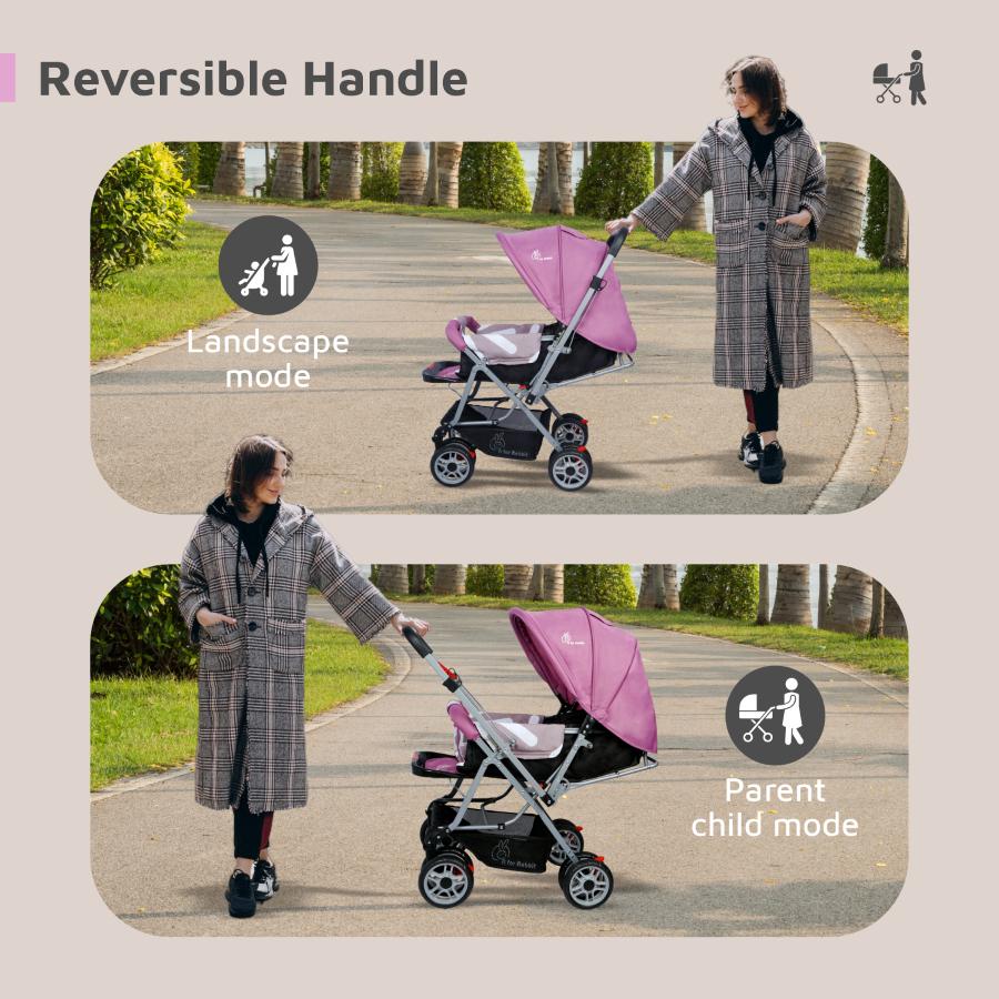 Lollipop Lite Baby Stroller With Personalized Name Plate - Purple - Image 3