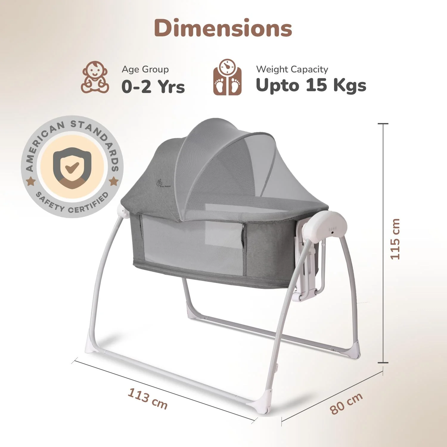 Lullabies Smart Electric Cradle For Babies 4 in 1 Multipurpose Cradle - Image 9