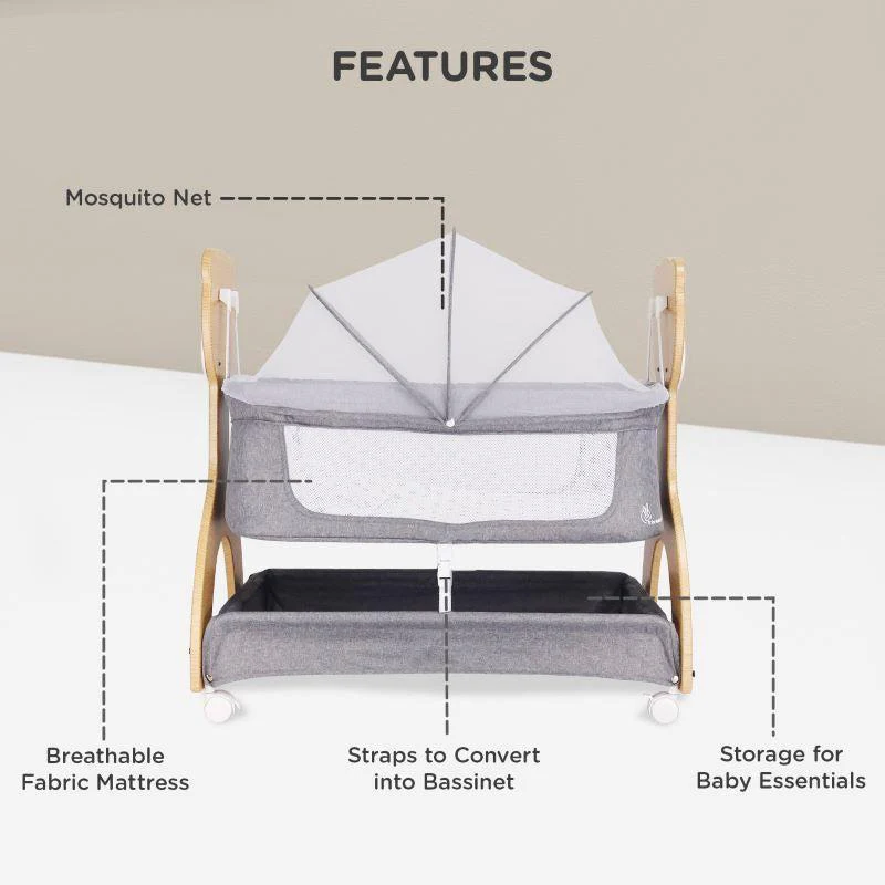 Lullabies Woodsy Manual Baby Cradle - Image 10