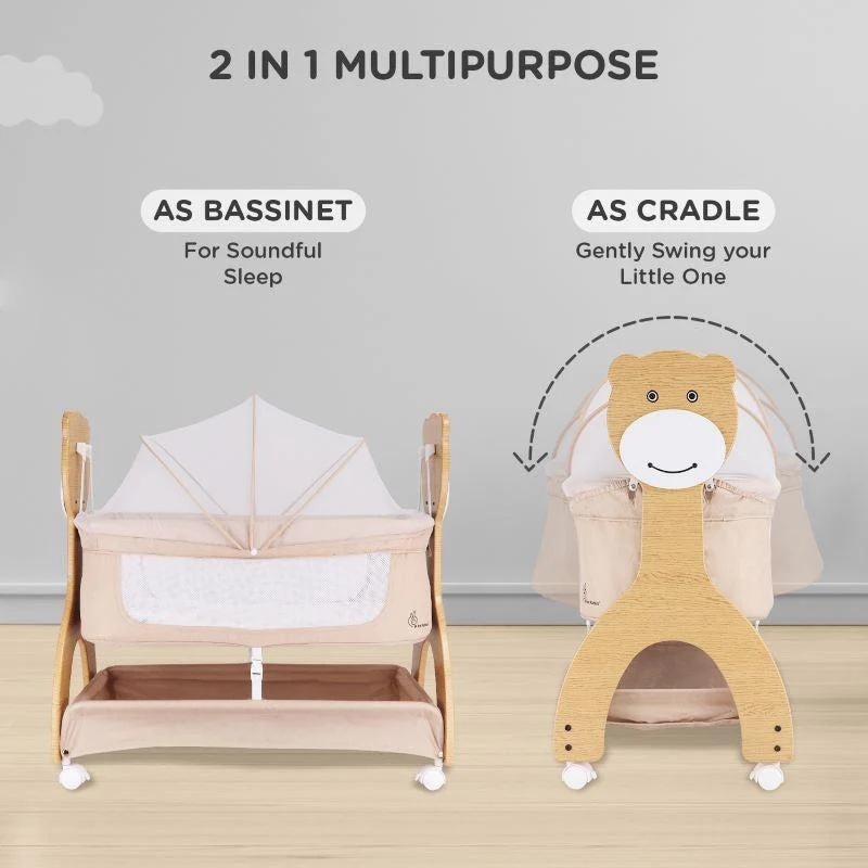 Lullabies Woodsy Manual Baby Cradle - Image 3