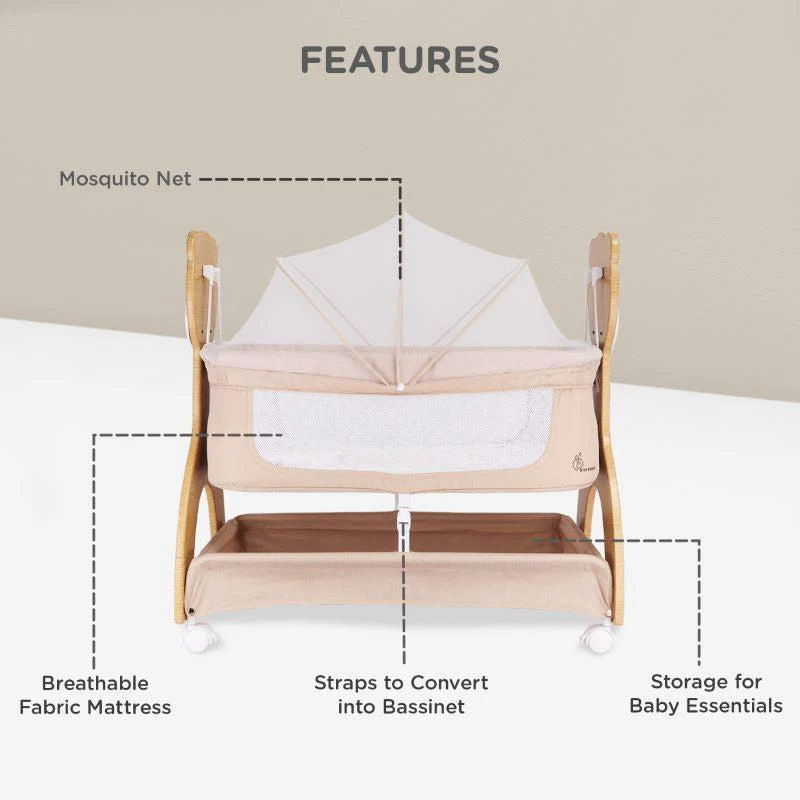 Lullabies Woodsy Manual Baby Cradle - Image 4