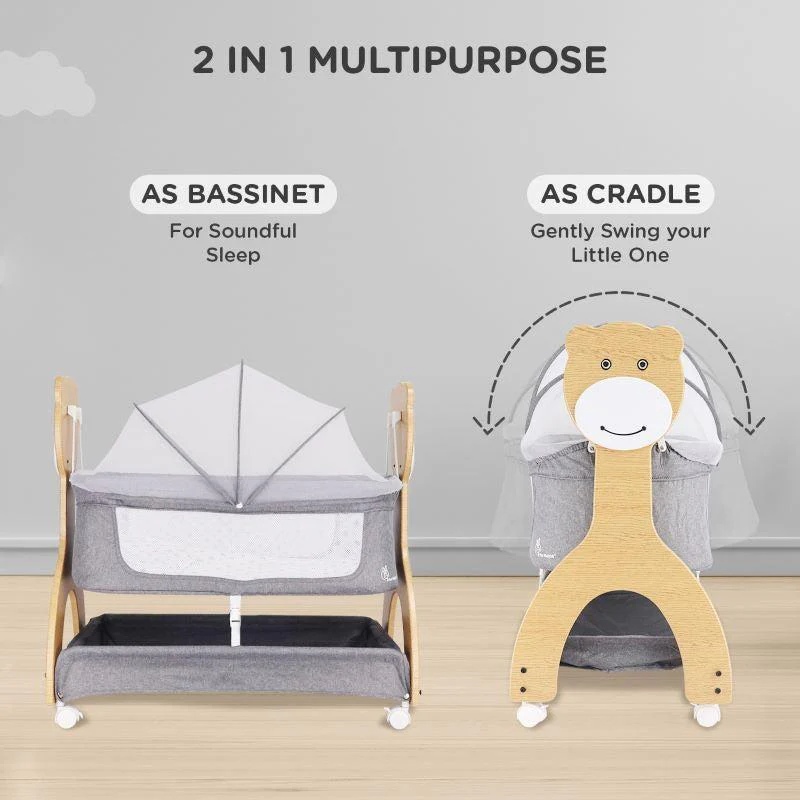 Lullabies Woodsy Manual Baby Cradle - Image 9