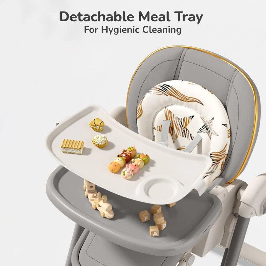 Marshmallow Smart High Chair For Kids 2-in-1 Multipurpose High Chair with Swing - Abstract Grey - Image 8