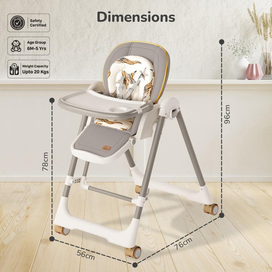 Marshmallow Smart High Chair For Kids 2-in-1 Multipurpose High Chair with Swing - Abstract Grey - Image 9