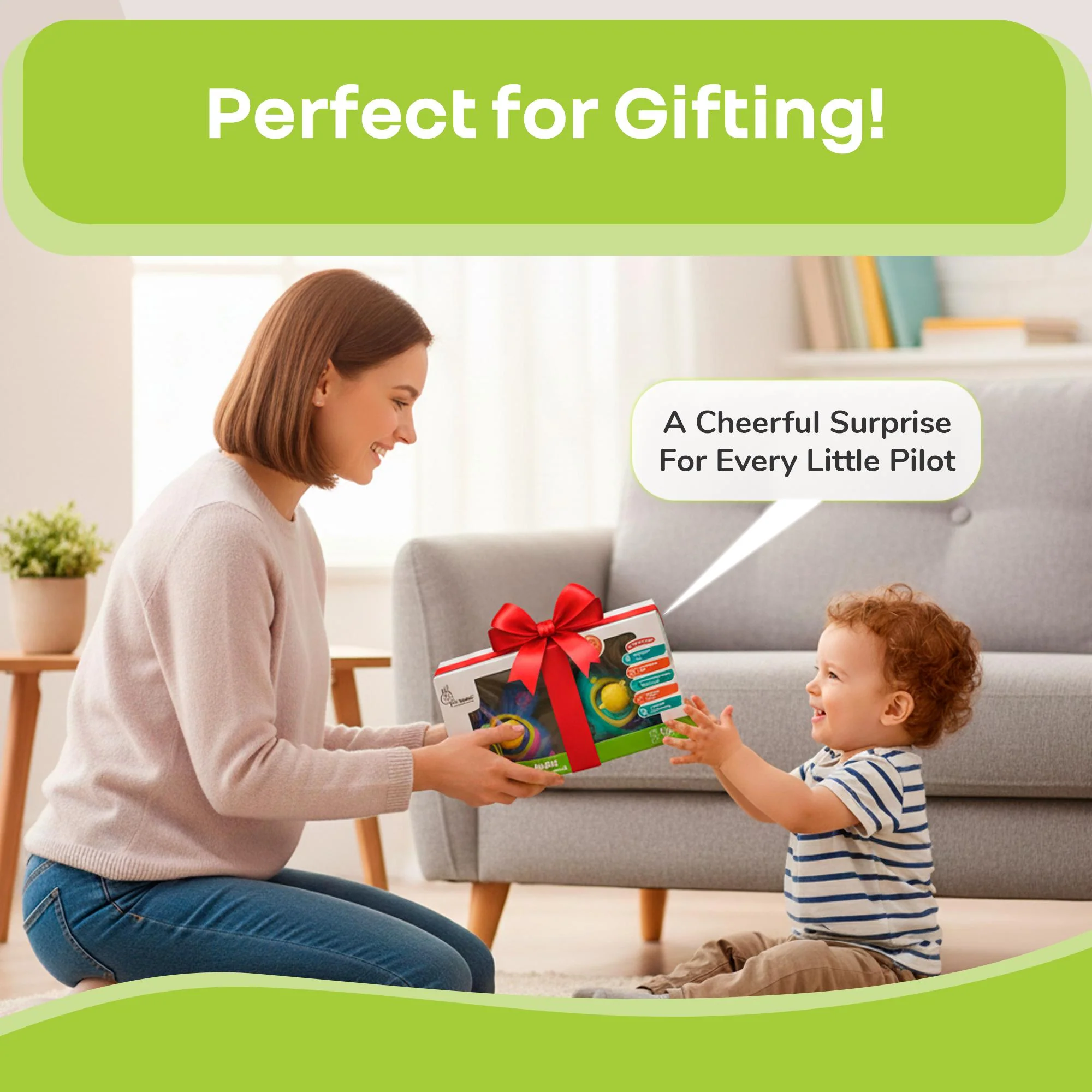 Orapple Aero Rider - BPA-Free, Non-Toxic Baby Airplane Push Toy with Lights & Music (Pack of 2) - Image 7