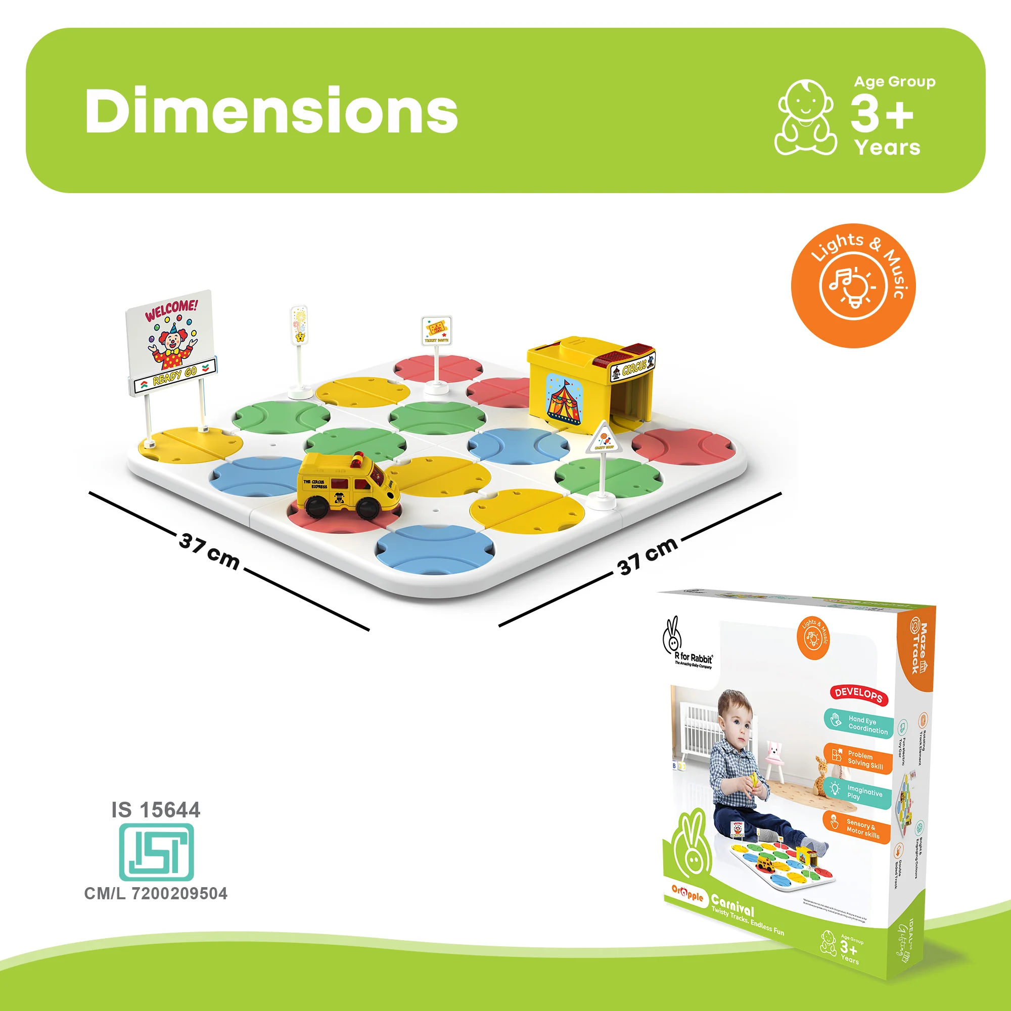 Orapple Carnival - Creative Building Toy with Tracks, Music & Lights, Ideal Gift for Kids 3+ - Image 8