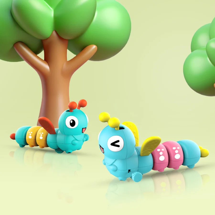 Orapple Caterpillar - Fun Wind-Up Crawling Toy for Kids (Pack of 2)