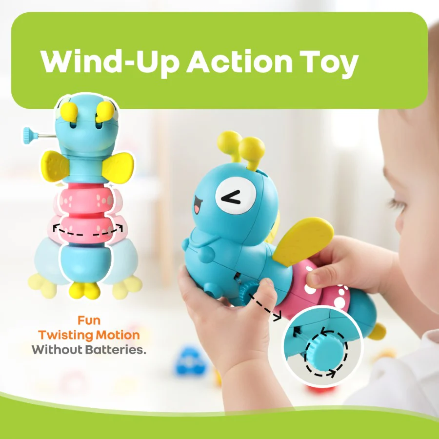 Orapple Caterpillar - Fun Wind-Up Crawling Toy for Kids (Pack of 2) - Image 5