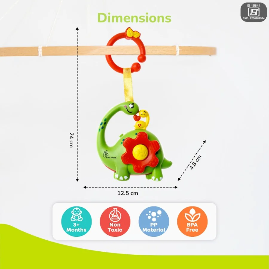 Orapple Dino Tune – Fun & Safe Musical Hanging Toy for Kids - Image 16