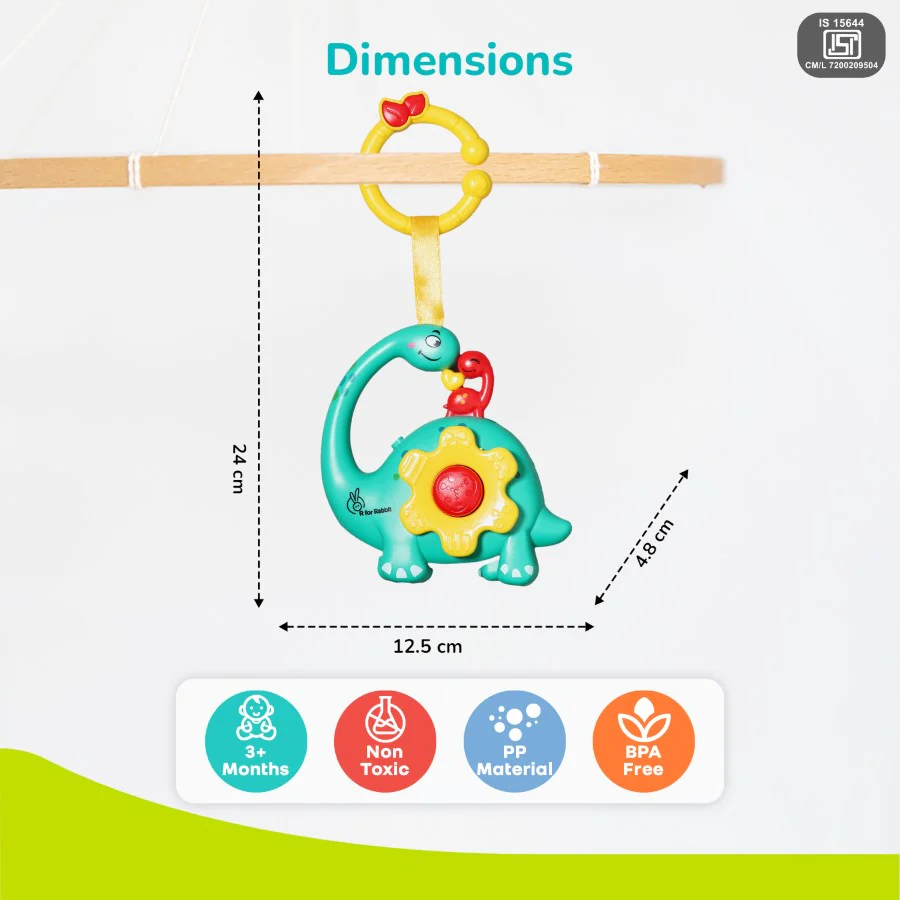 Orapple Dino Tune – Fun & Safe Musical Hanging Toy for Kids - Image 8