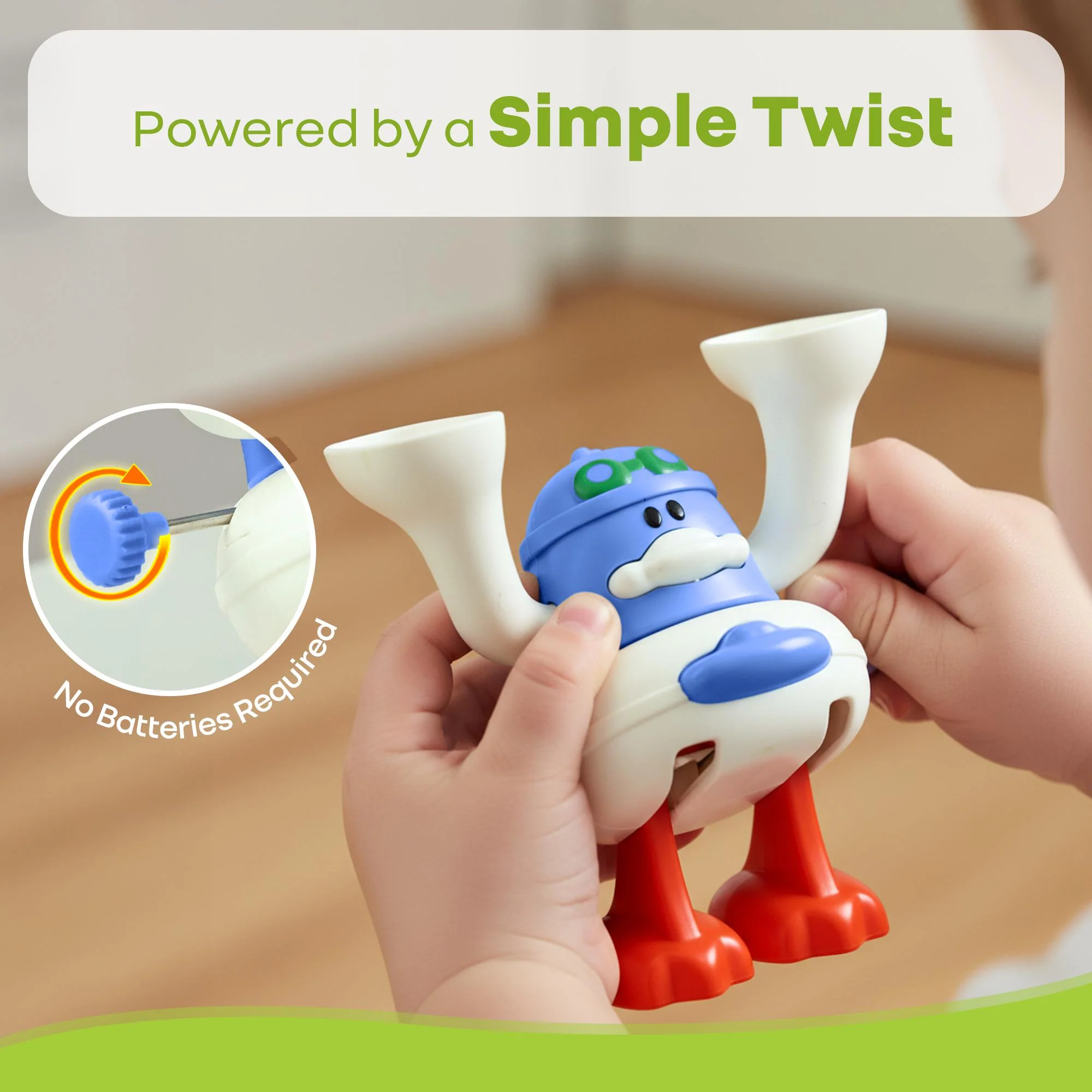 Orapple Flip n Hop Wind-Up Toy for Babies & Toddlers, Safe ABS Material, Educational Mechanical Flip Toy, Set of 2 - Image 4