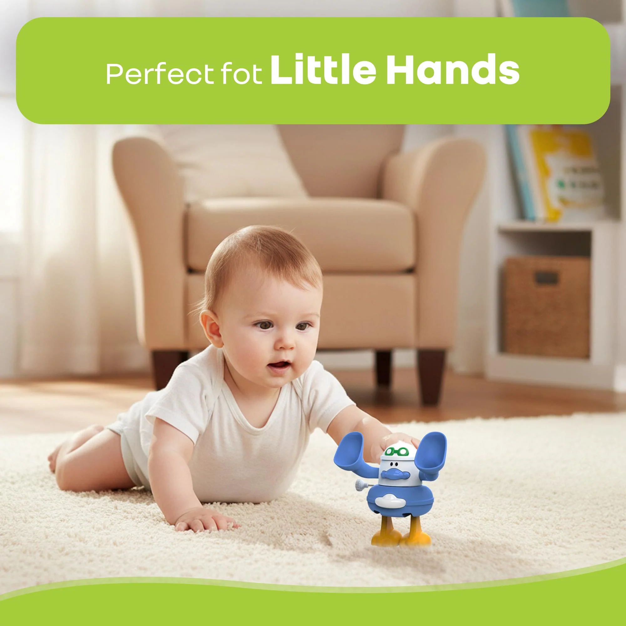Orapple Flip n Hop Wind-Up Toy for Babies & Toddlers, Safe ABS Material, Educational Mechanical Flip Toy, Set of 2 - Image 5