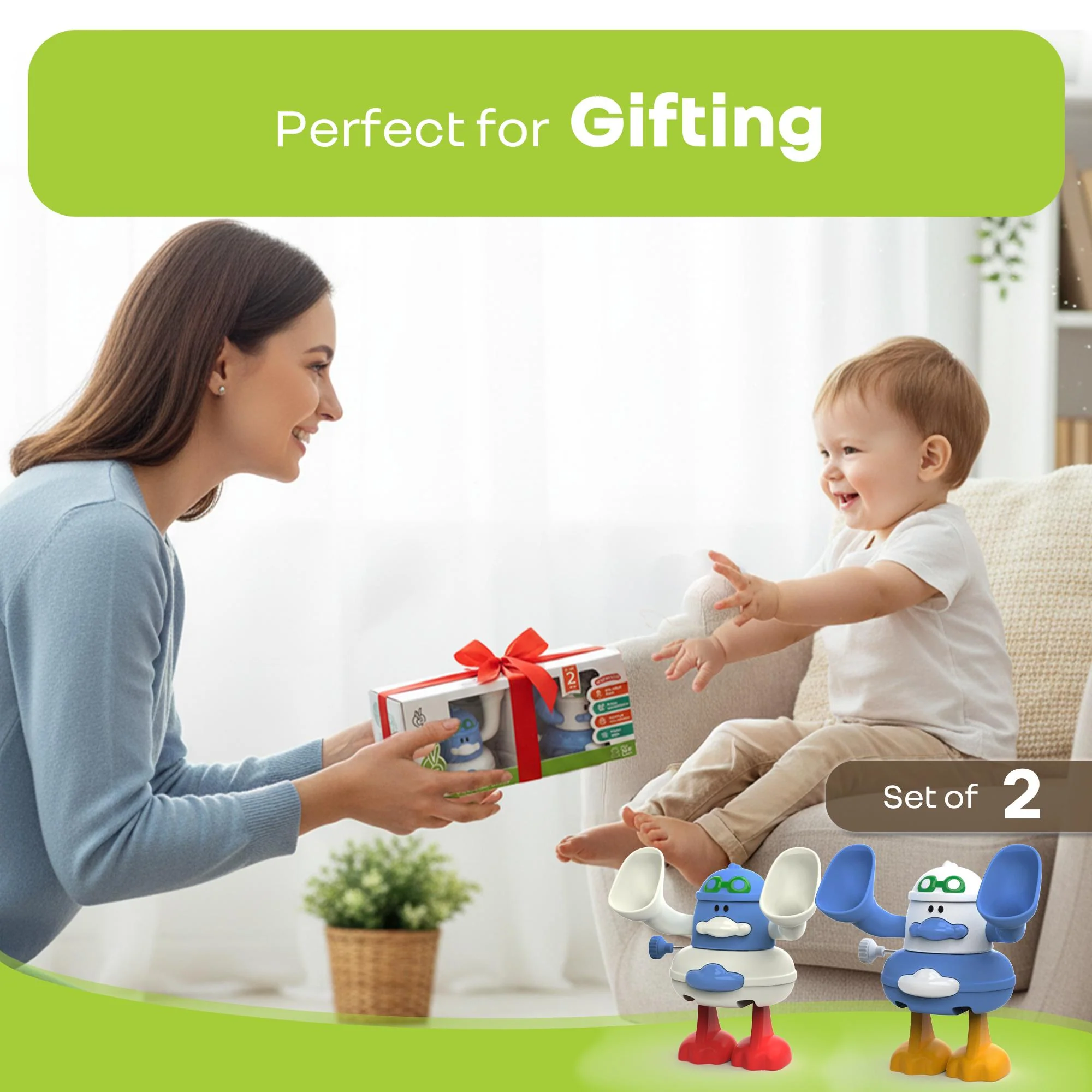 Orapple Flip n Hop Wind-Up Toy for Babies & Toddlers, Safe ABS Material, Educational Mechanical Flip Toy, Set of 2 - Image 6