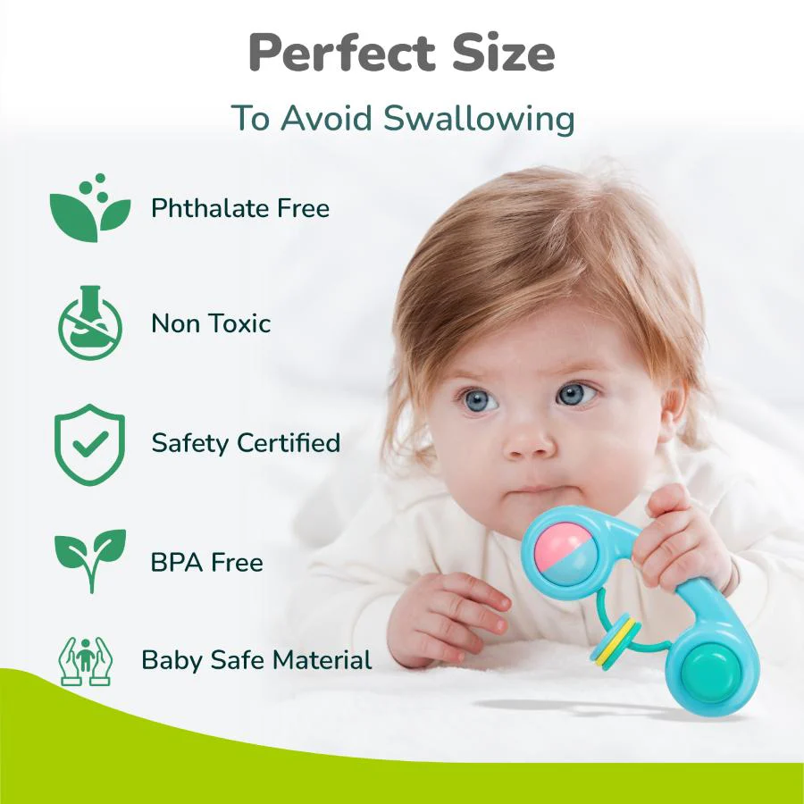 Orapple Jingle Joy – BPA-Free Rattle Set for Newborns (Pack of 6) - Image 4