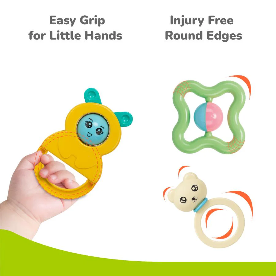 Orapple Jingle Joy – BPA-Free Rattle Set for Newborns (Pack of 6) - Image 6