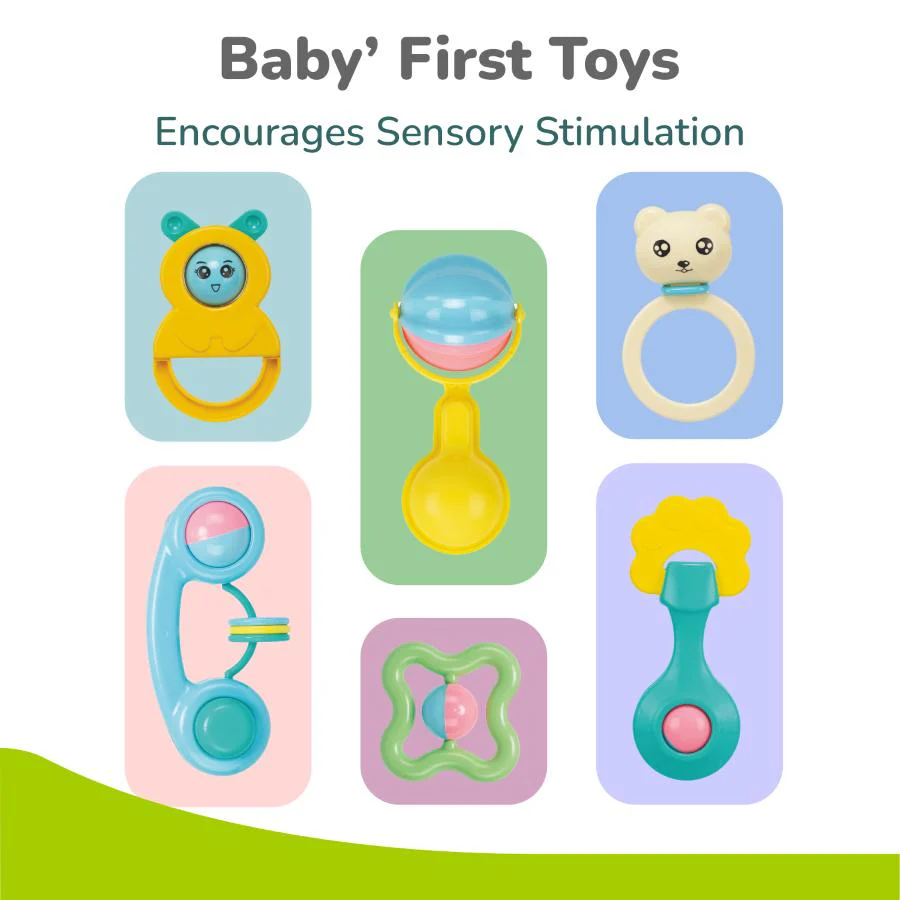 Orapple Jingle Joy – BPA-Free Rattle Set for Newborns (Pack of 6) - Image 9