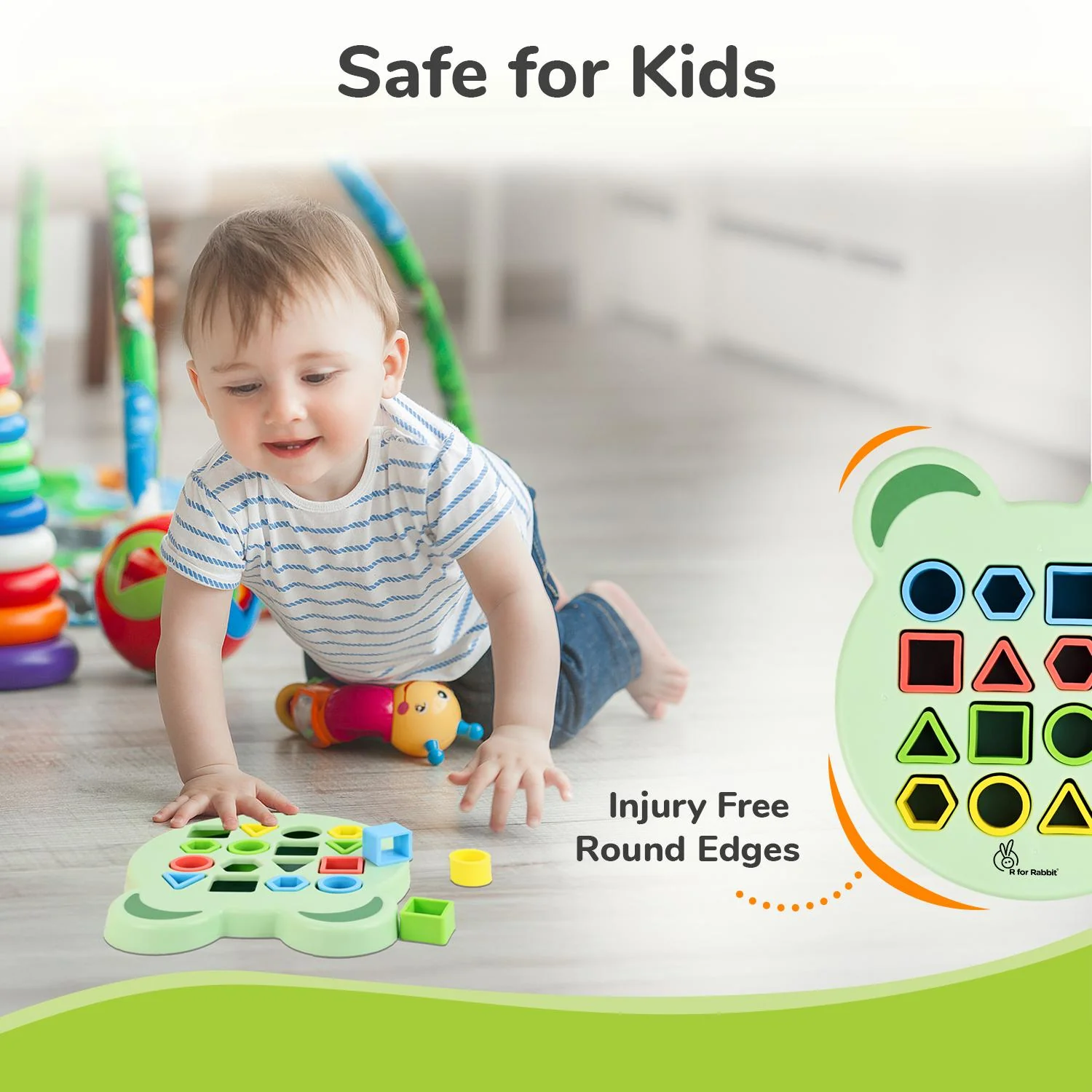 Orapple Match N Learn Baby Educational Toy with BIS Certified Shape Sorter for Baby Fine Motor Skills & Brain Development - Image 13