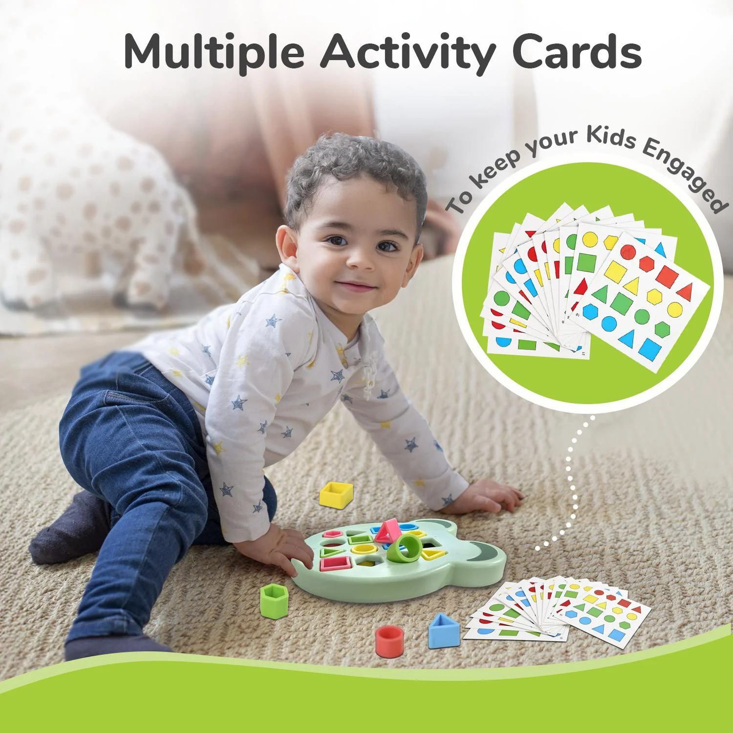 Orapple Match N Learn Baby Educational Toy with BIS Certified Shape Sorter for Baby Fine Motor Skills & Brain Development - Image 15