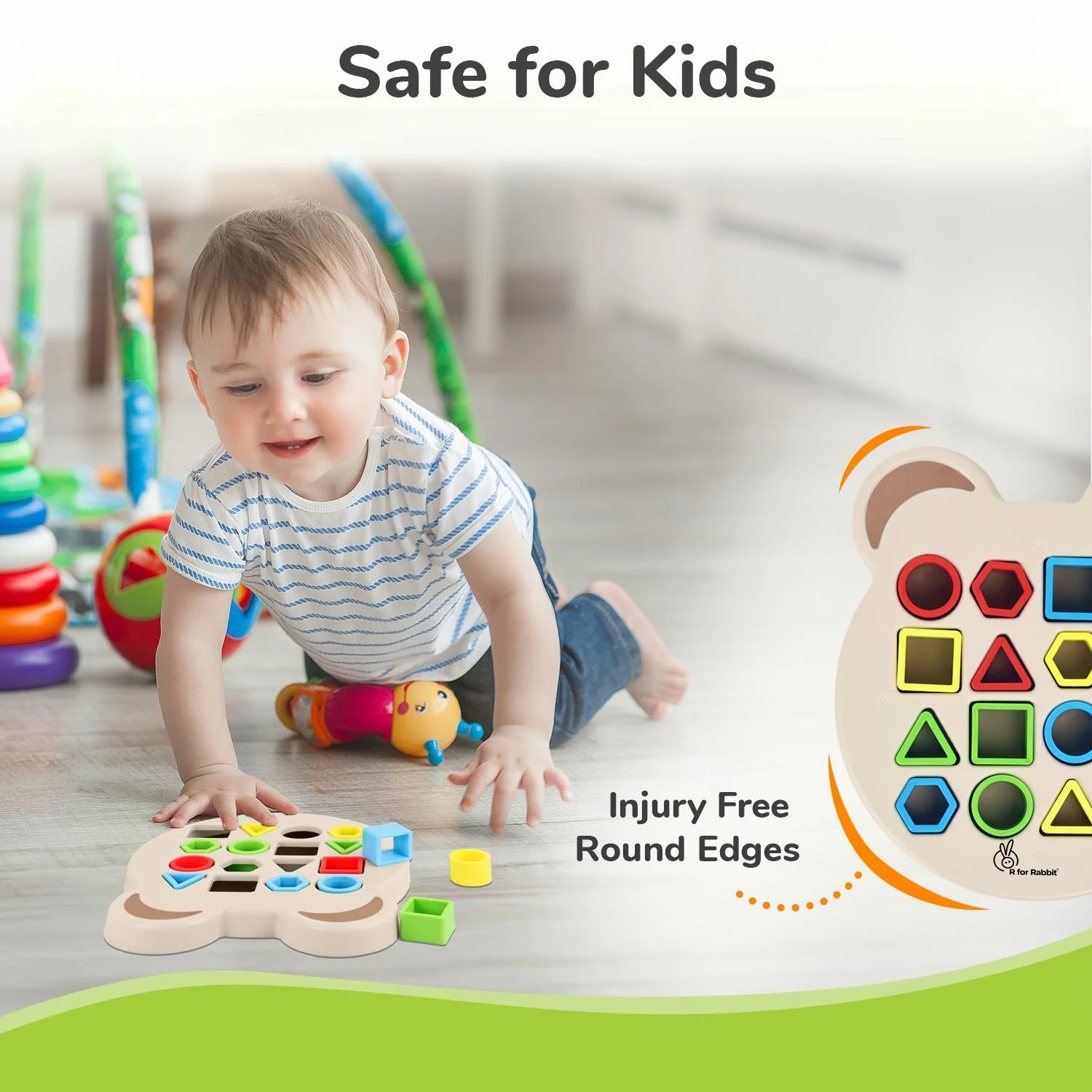 Orapple Match N Learn Baby Educational Toy with BIS Certified Shape Sorter for Baby Fine Motor Skills & Brain Development - Image 5