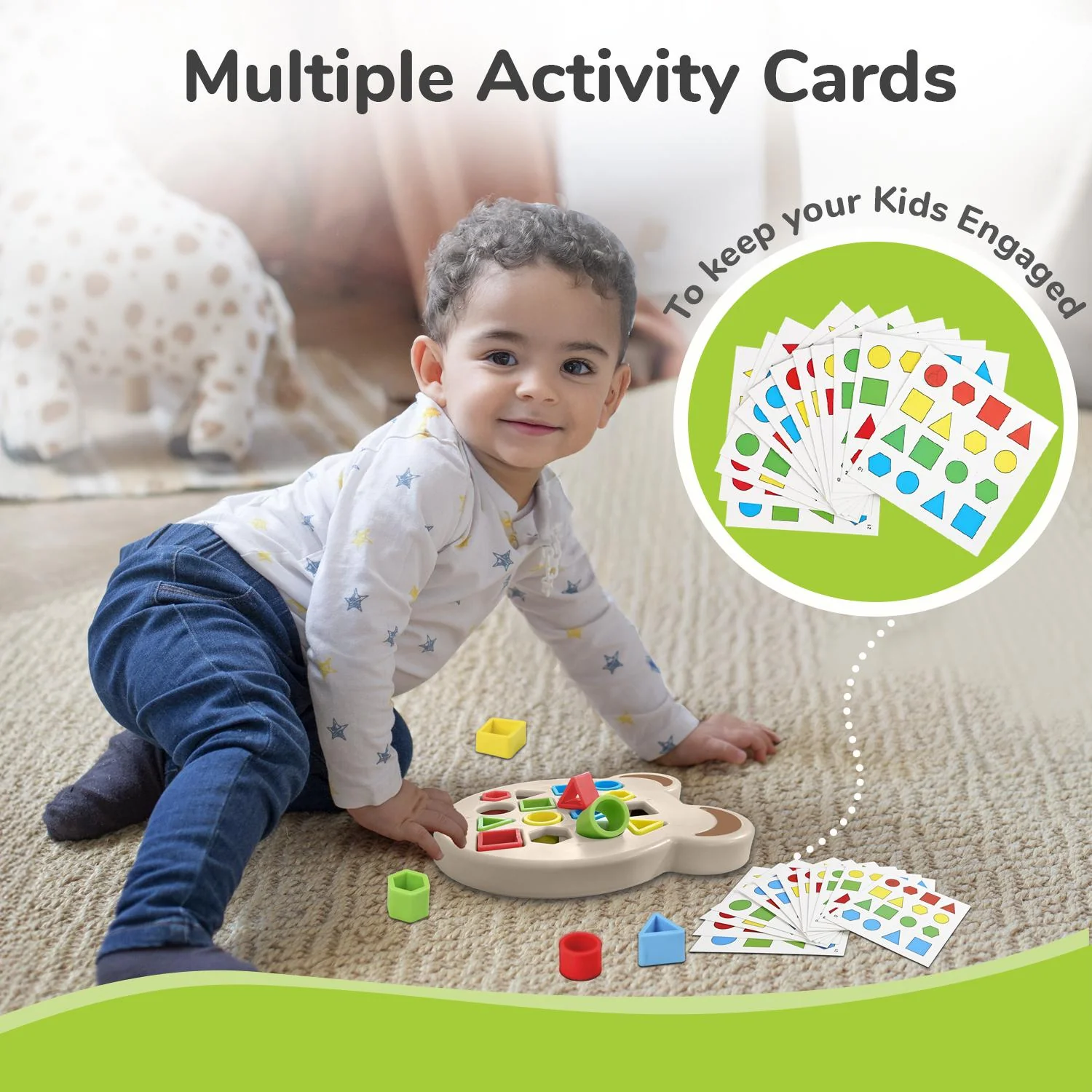 Orapple Match N Learn Baby Educational Toy with BIS Certified Shape Sorter for Baby Fine Motor Skills & Brain Development - Image 7