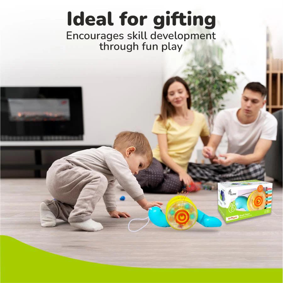 Orapple Snail Tune BPA-Free Musical Pull Toy for Kids with Lights & Music - Image 12