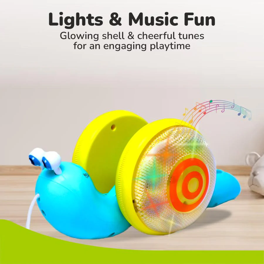 Orapple Snail Tune BPA-Free Musical Pull Toy for Kids with Lights & Music - Image 9