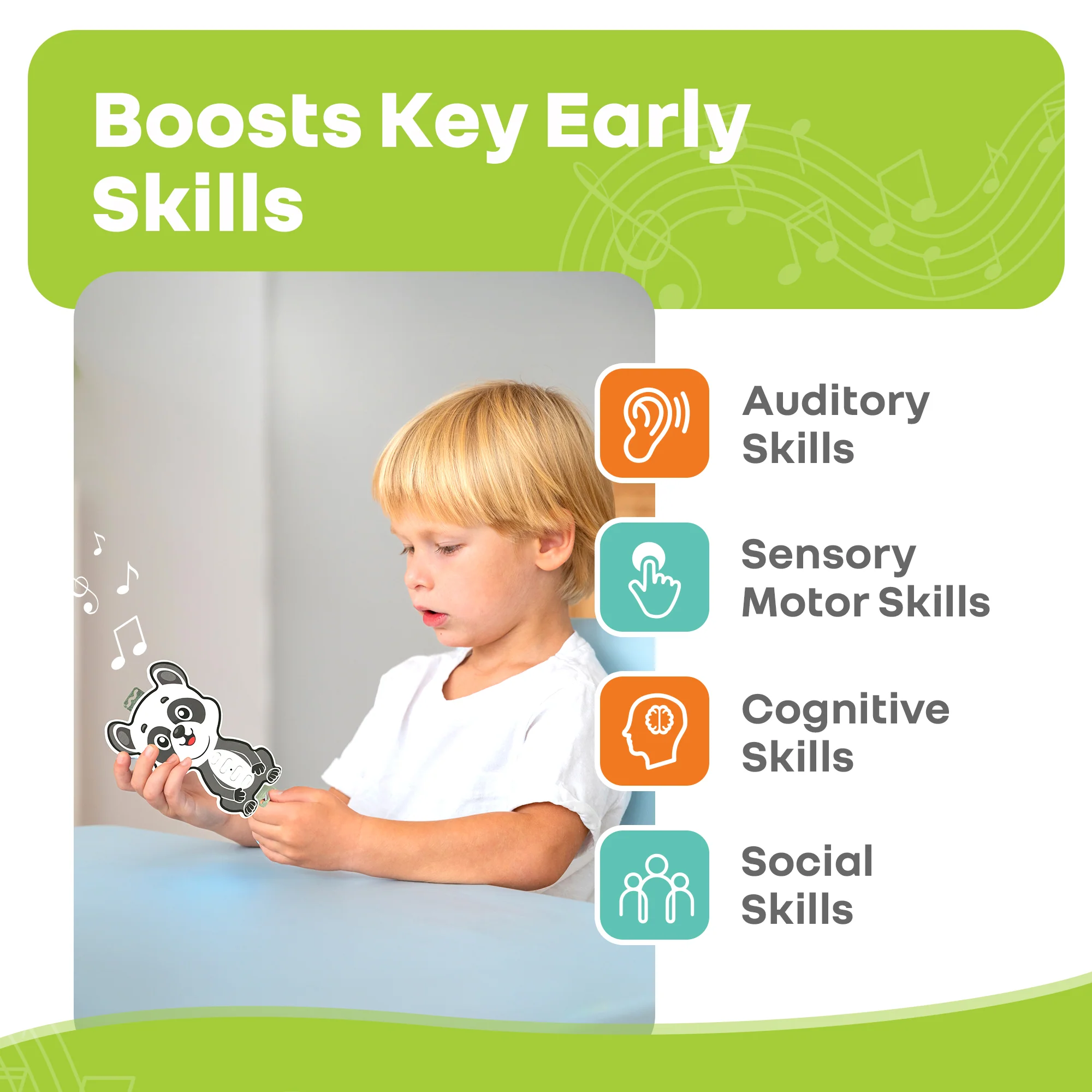 Orapple Tap N Play Musical Learning Toy with 4 Fun Modes Toy for Kids 2+ Years - Image 14