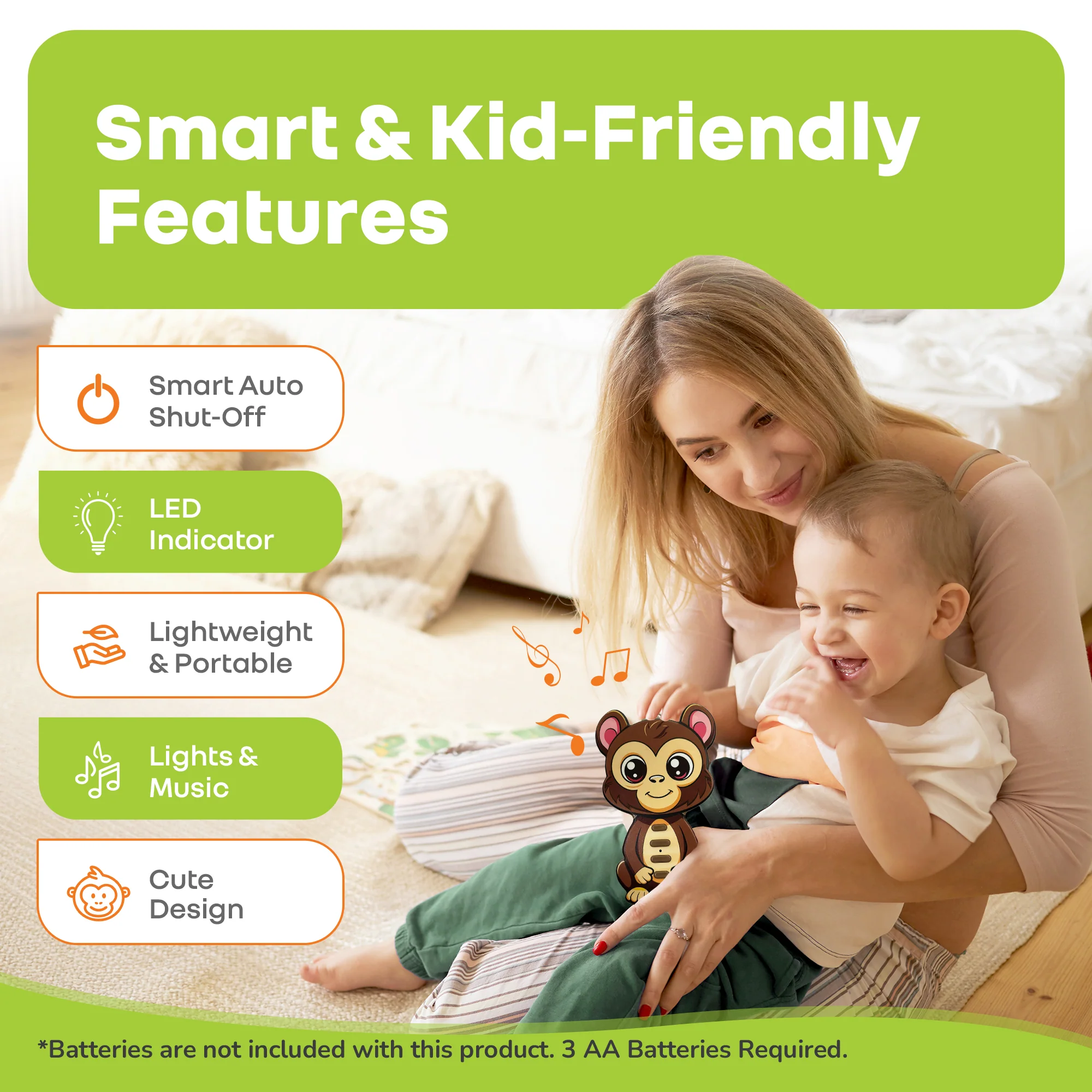 Orapple Tap N Play Musical Learning Toy with 4 Fun Modes Toy for Kids 2+ Years - Image 3