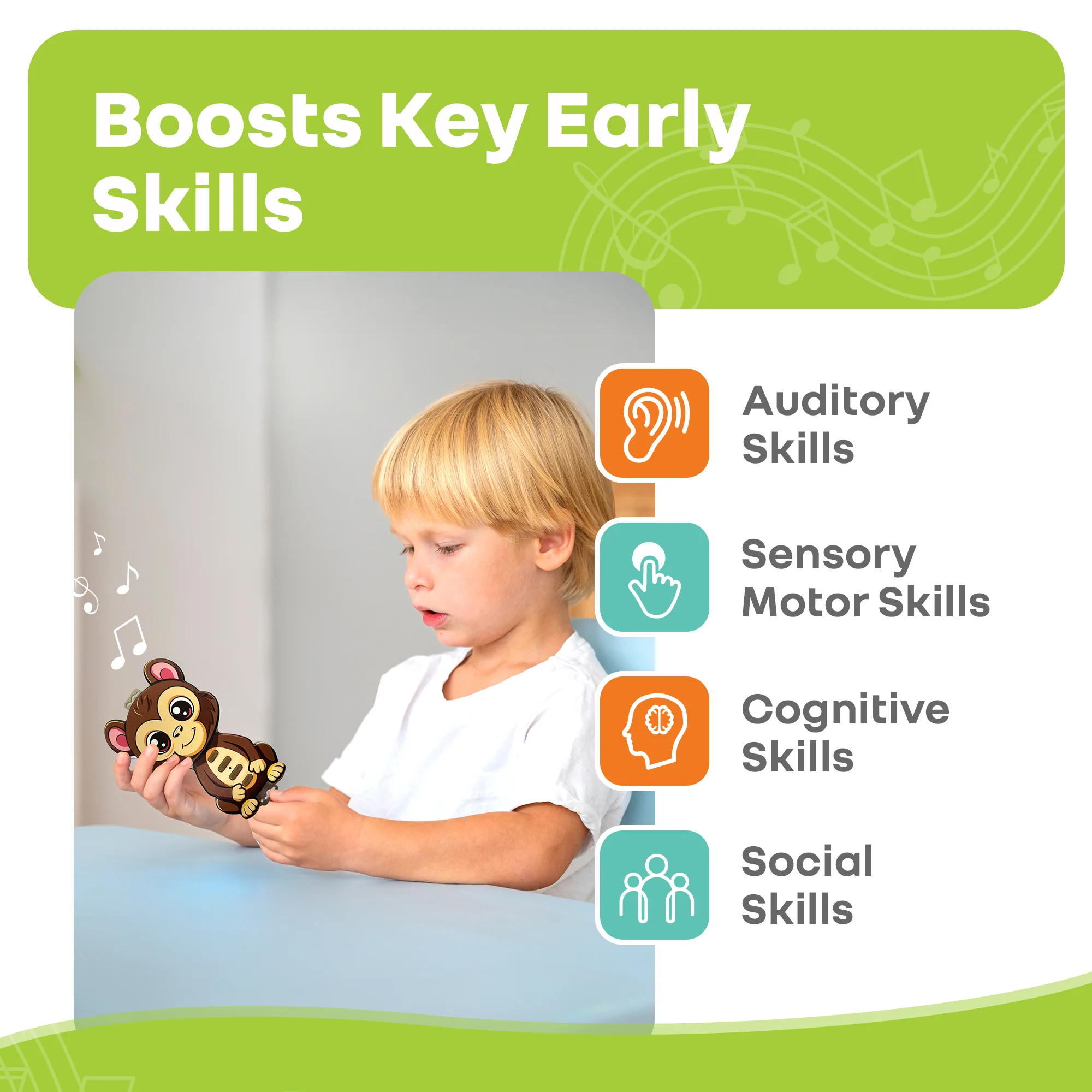 Orapple Tap N Play Musical Learning Toy with 4 Fun Modes Toy for Kids 2+ Years - Image 6