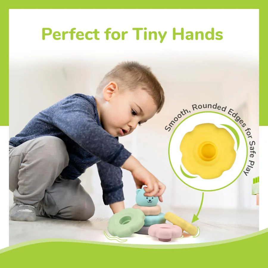 Orapple Teddy Stacker - Fun & Safe Educational Stacking Toy for Babies - Image 5