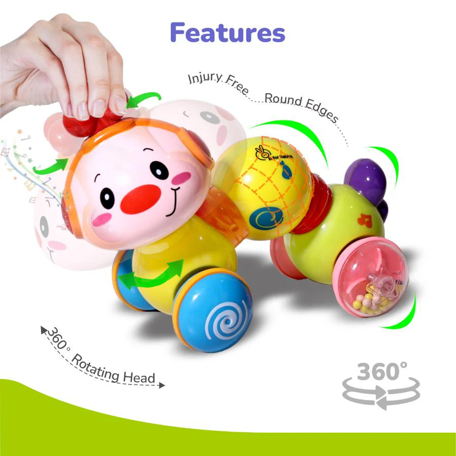 Orapple Wiggle Colorful Musical Push Toy for Kids - Image 12