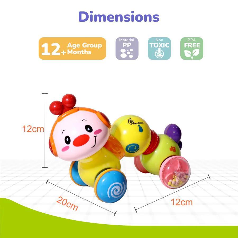 Orapple Wiggle Colorful Musical Push Toy for Kids - Image 16